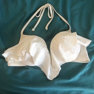 Pink Flouncy Bikini Top